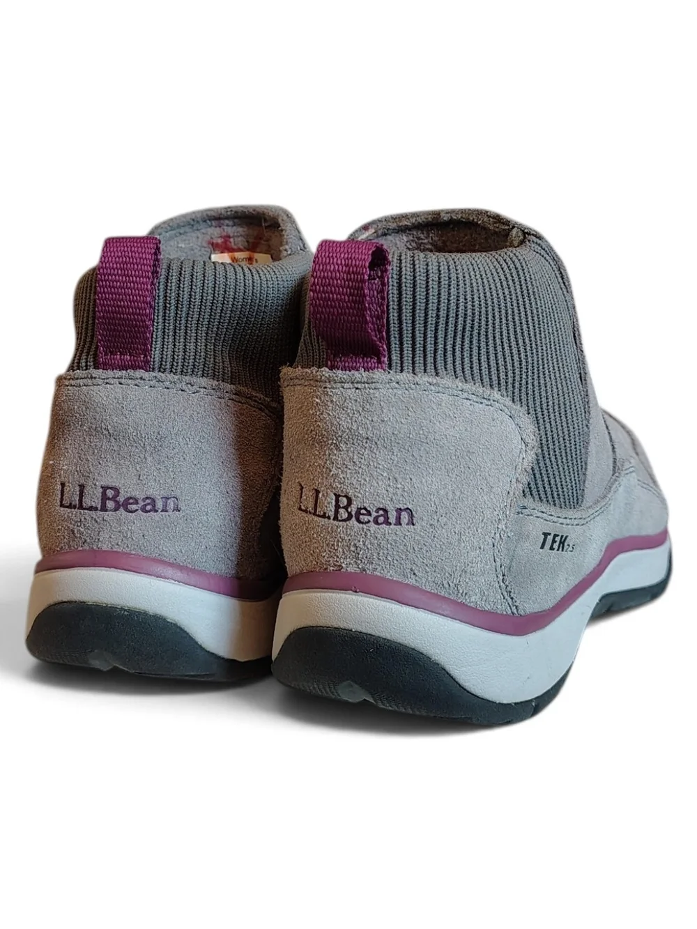 LL Bean TEK 2.5 Vertigrip Women Snow Sneaker Boots Suede Pull On Waterproof Sz 6